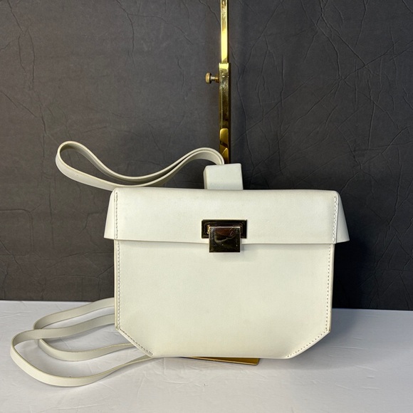 Khaore Stacking 4 Ivory Calfskin Bag w/matching pouch